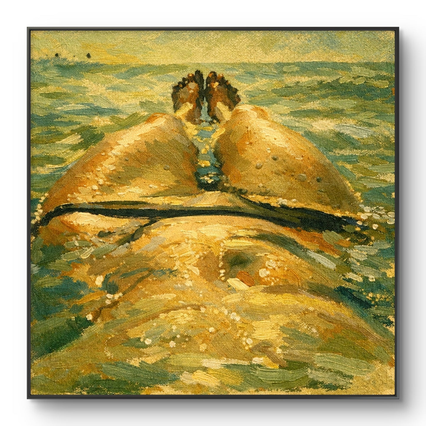 The one floating on the sea