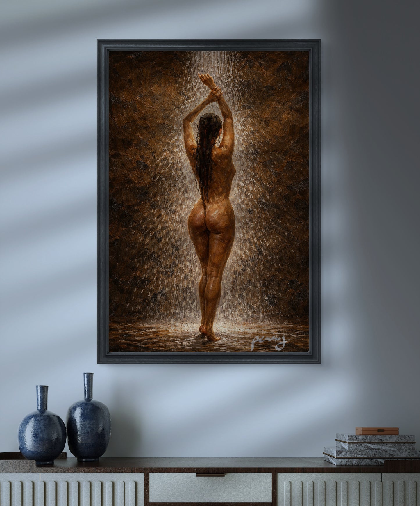 The one having a night shower