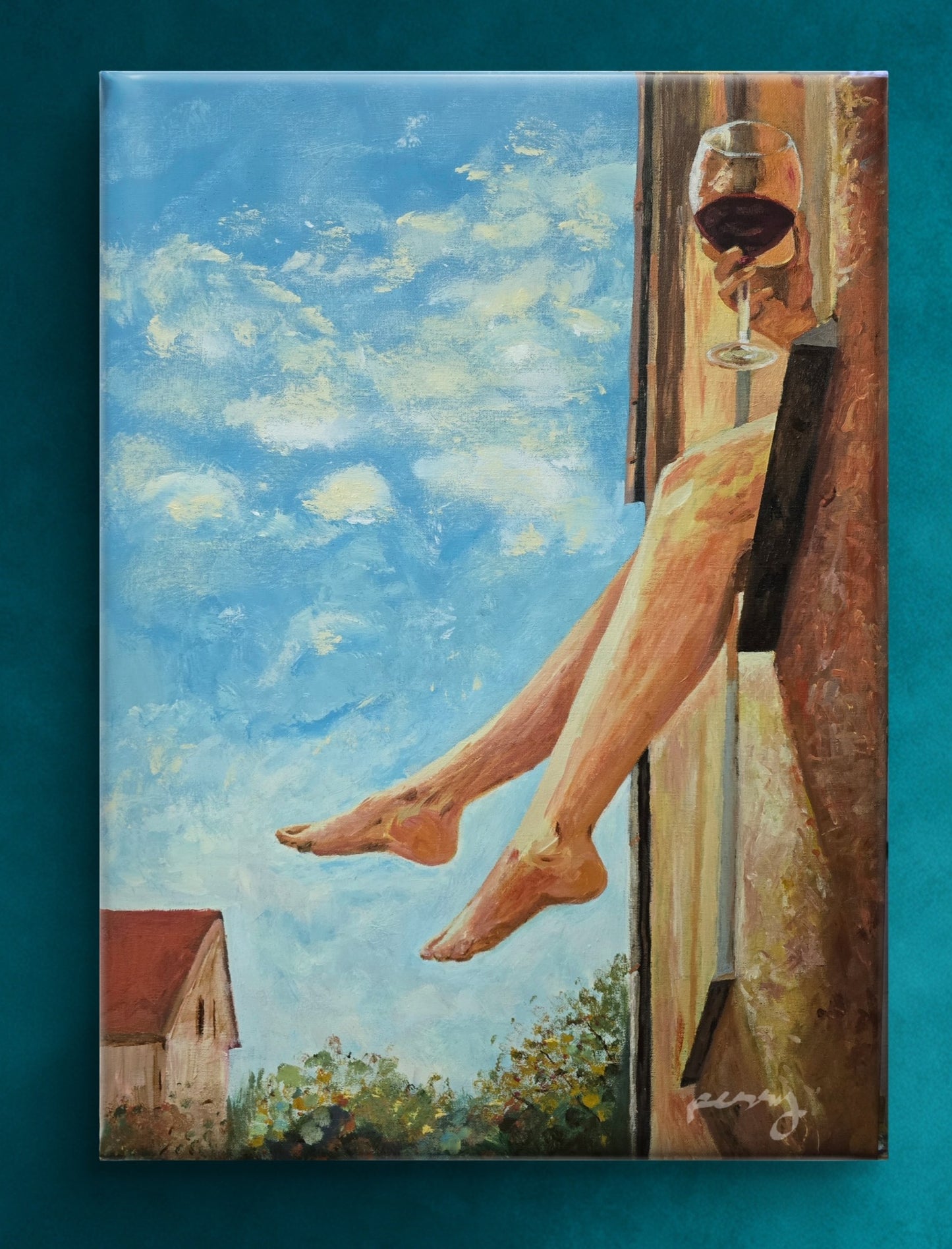 The one having wine at the window (Original)