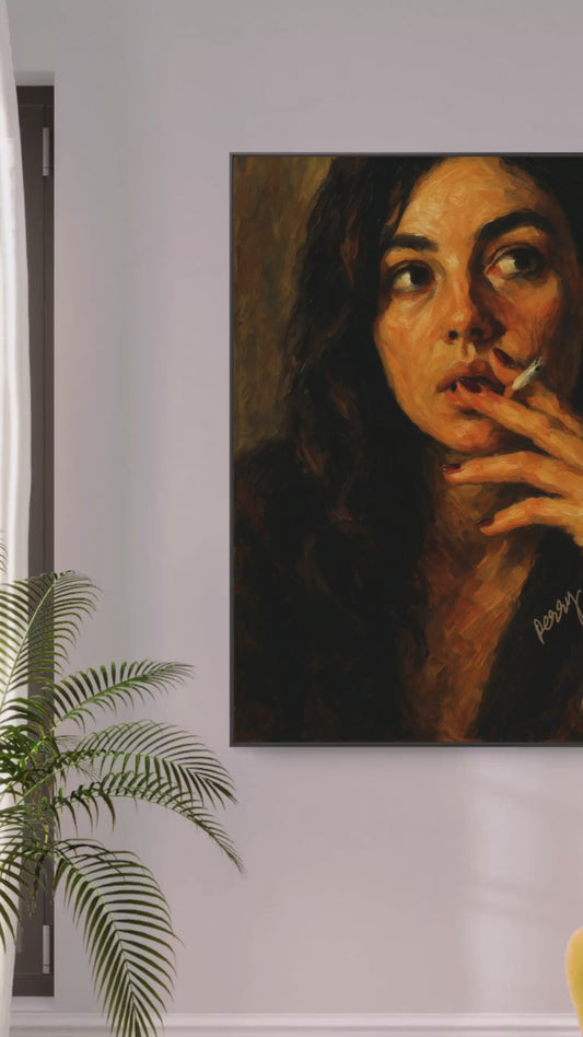 The one with the cigarette on the lips