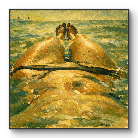 The one floating on the sea