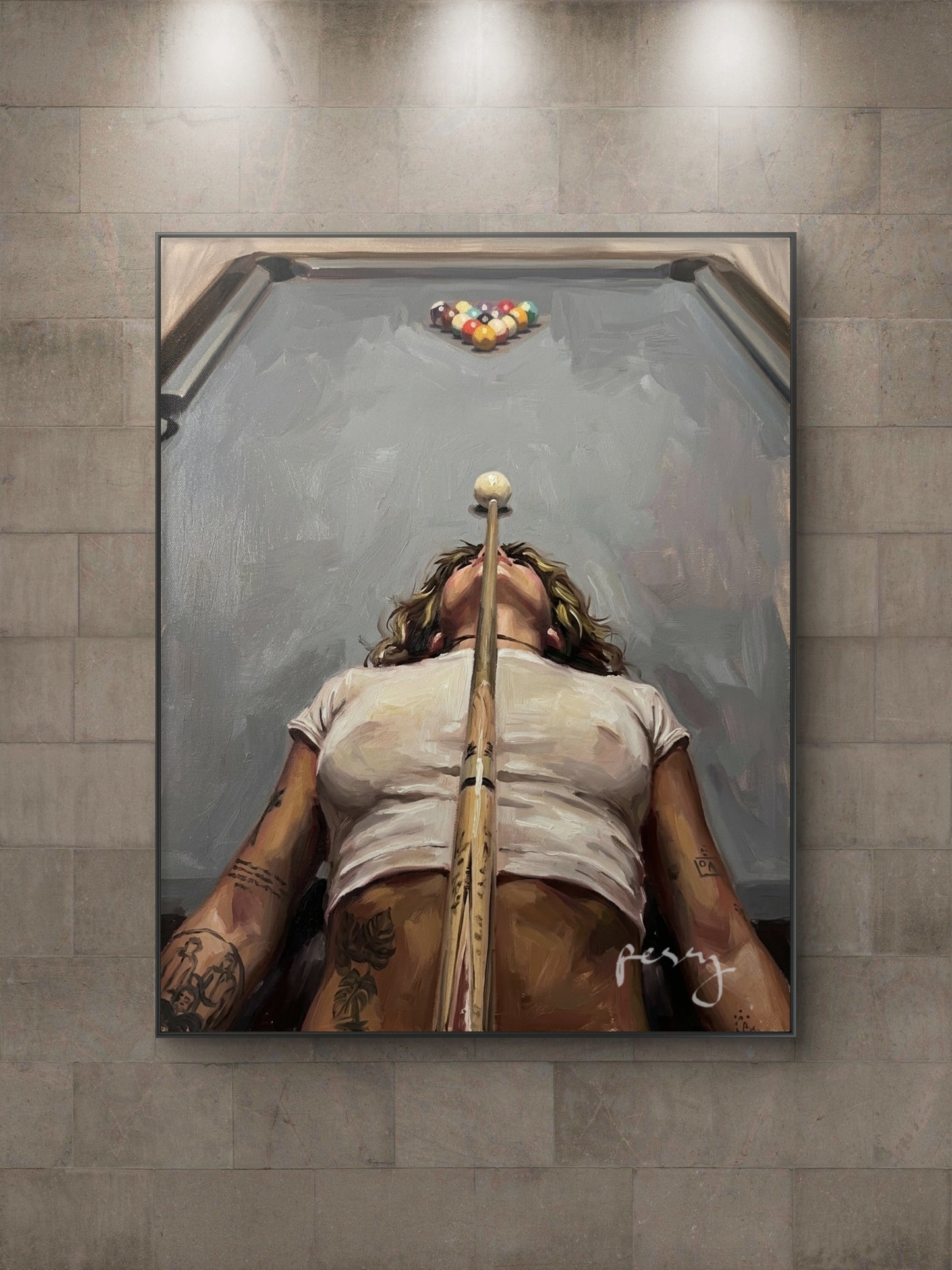 The one on the pool table