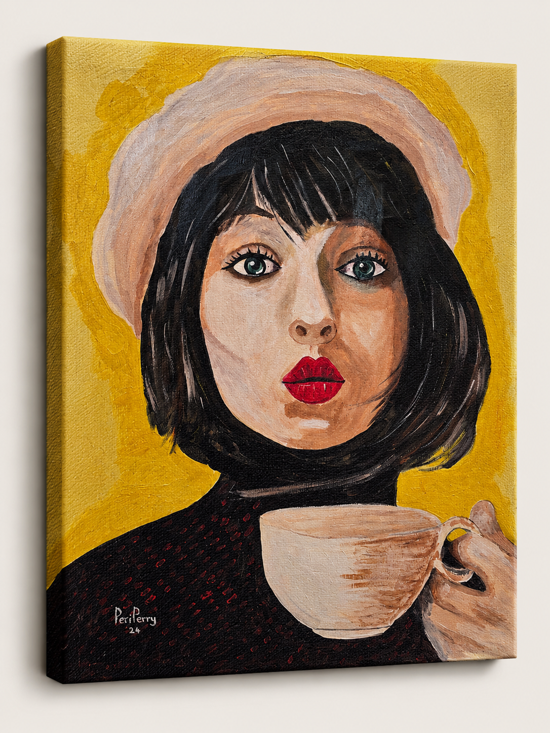 The one having a coffee with a kiss (Original)