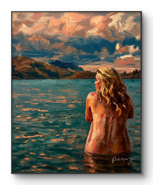 The one sitting by the lake