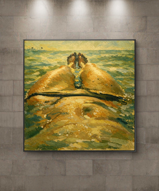 The one floating on the sea