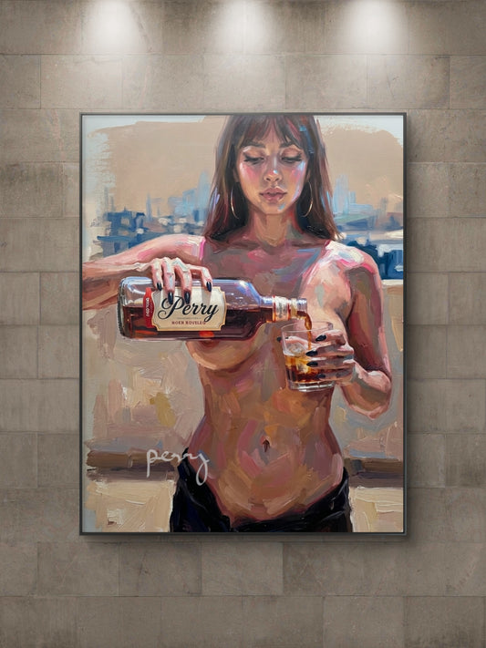 The one pouring whiskey on the terrace