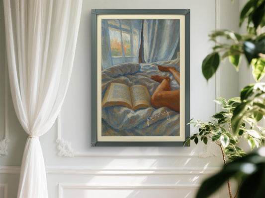 The one reading in bed