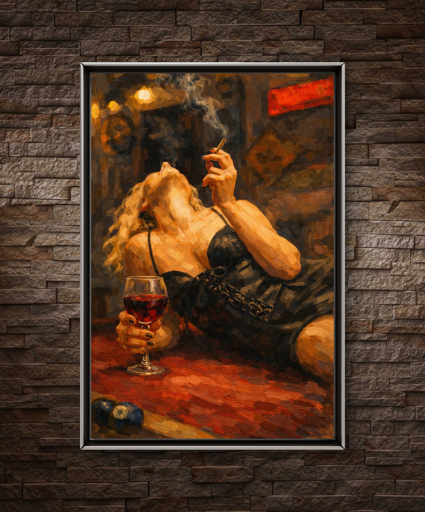 The one on the billard table