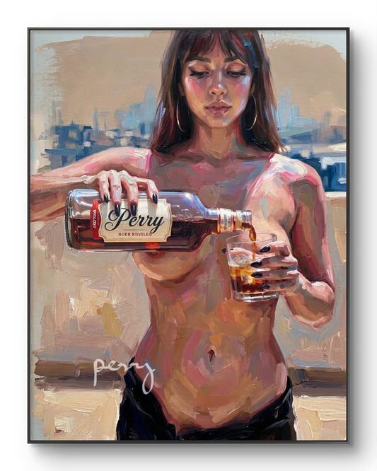 The one pouring whiskey on the terrace
