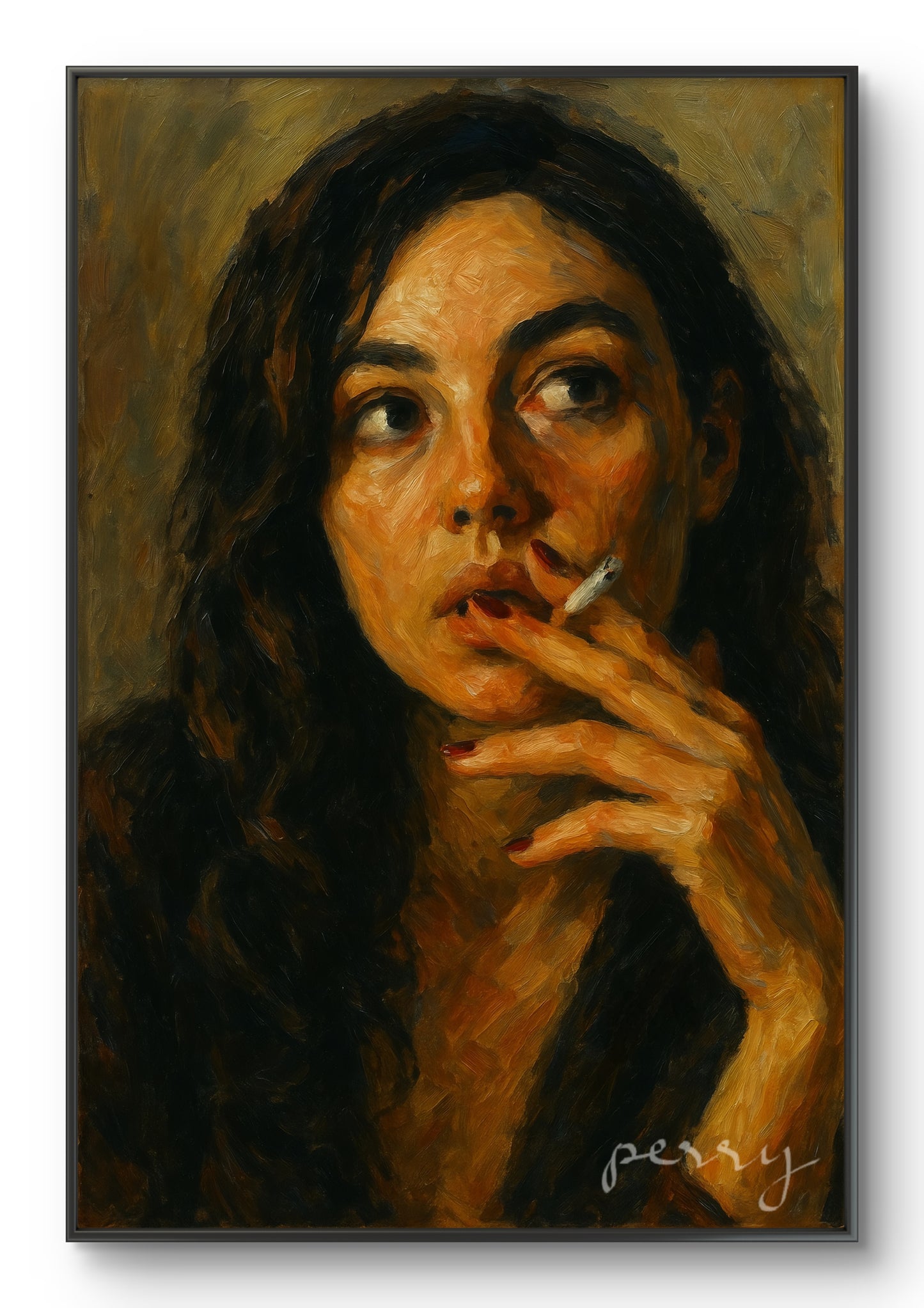 The one looks up with a cigarette