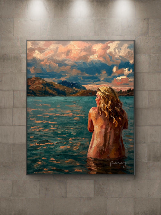 The one sitting by the lake