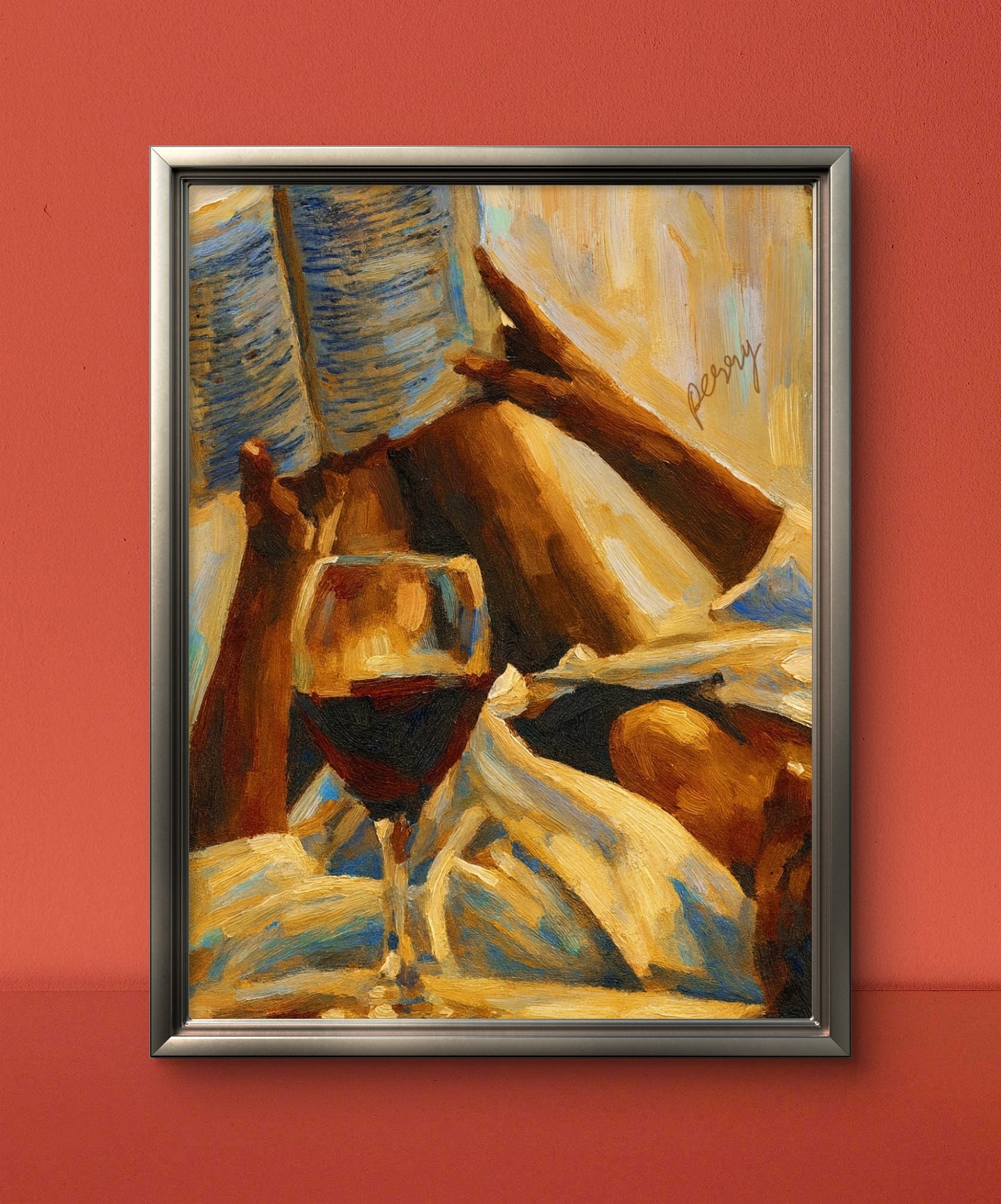 The one with the Book and Wine