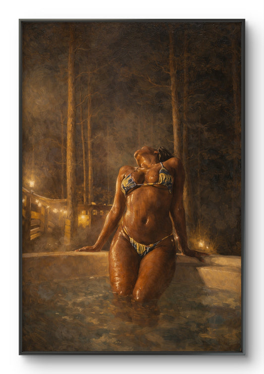 The one having a night bath in the woods