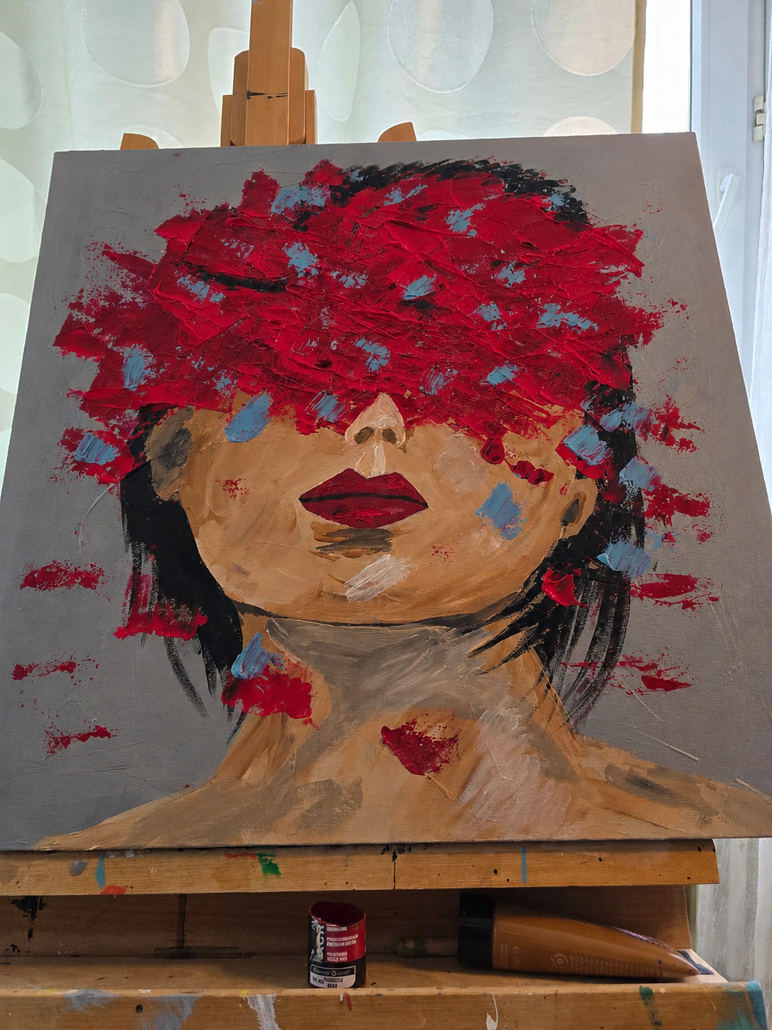 The one with the Red paint on her face (Original)