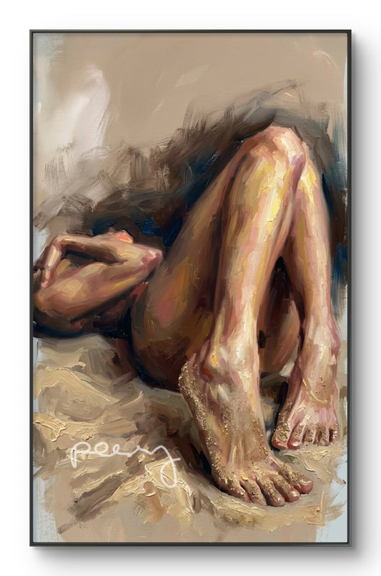 The one lying on the sand