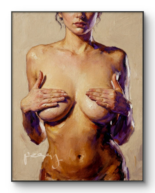 The one covering her nipples
