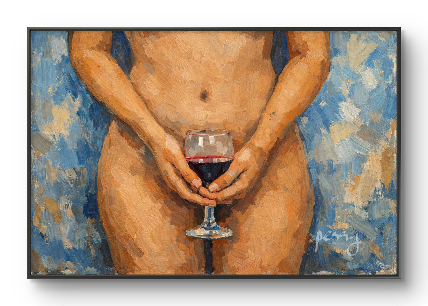 The one with a wine glass uphill the mount of Venus
