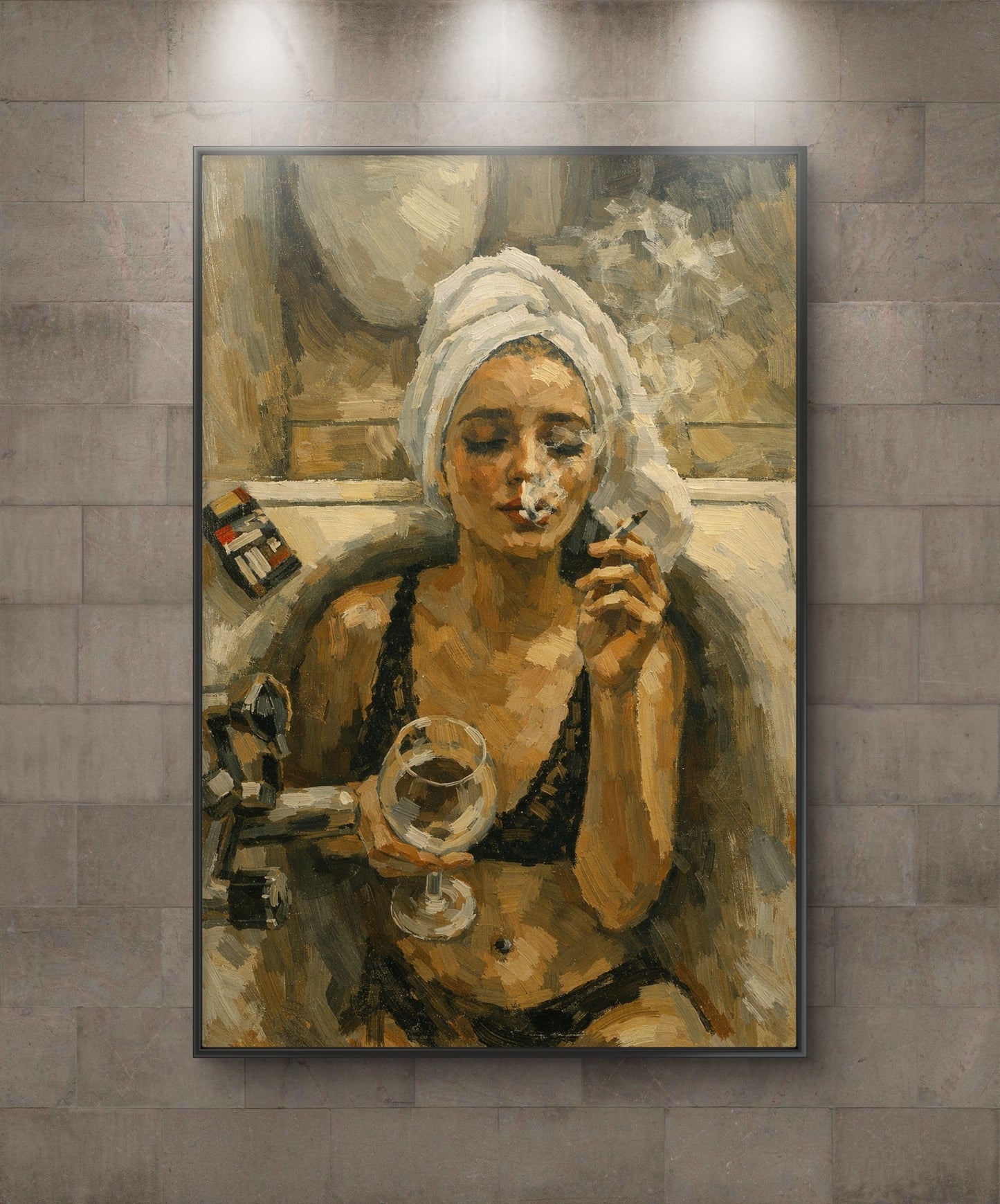 The one smoking in the bathtub